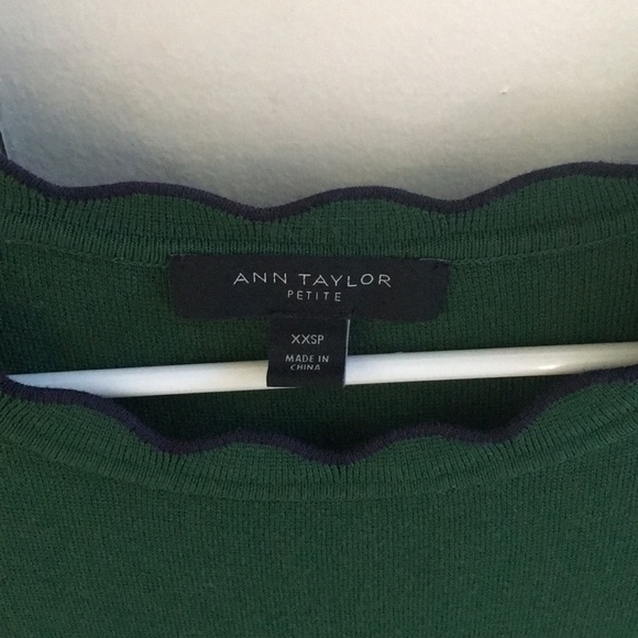 Ann Taylor Petite Scalloped Sweater Dress - Picture 2 of 12